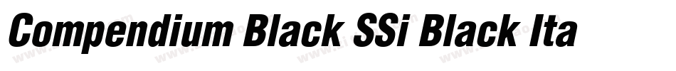 Compendium Black SSi Black Italic字体转换